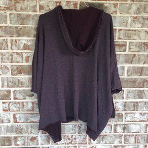 Urban Outfitters Truly Madly Deeply burgundy Hood oversized Poncho Cardigan XS